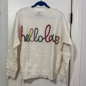 Cozy Cream 'Hello Love' Sweater